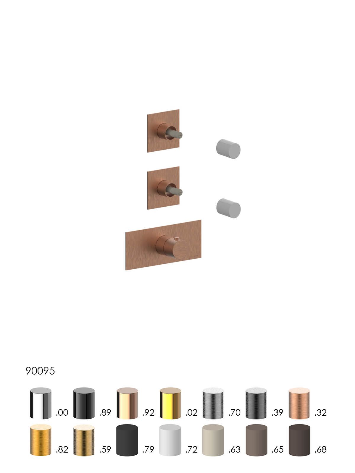 Термостатический смеситель для душа с 3 отверстиями Rubinetterie Frattini отдельная эстетика ARCH-00096850 - Вид №10