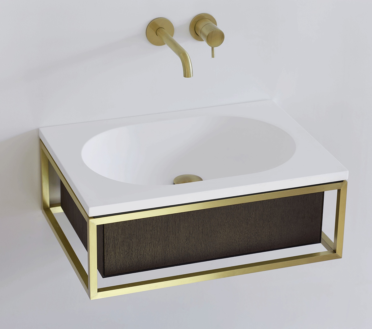 gs1ot-ss-ds Подвесная раковина настенная прямоугольная Ex.T Frame бронзовая - Вид №1