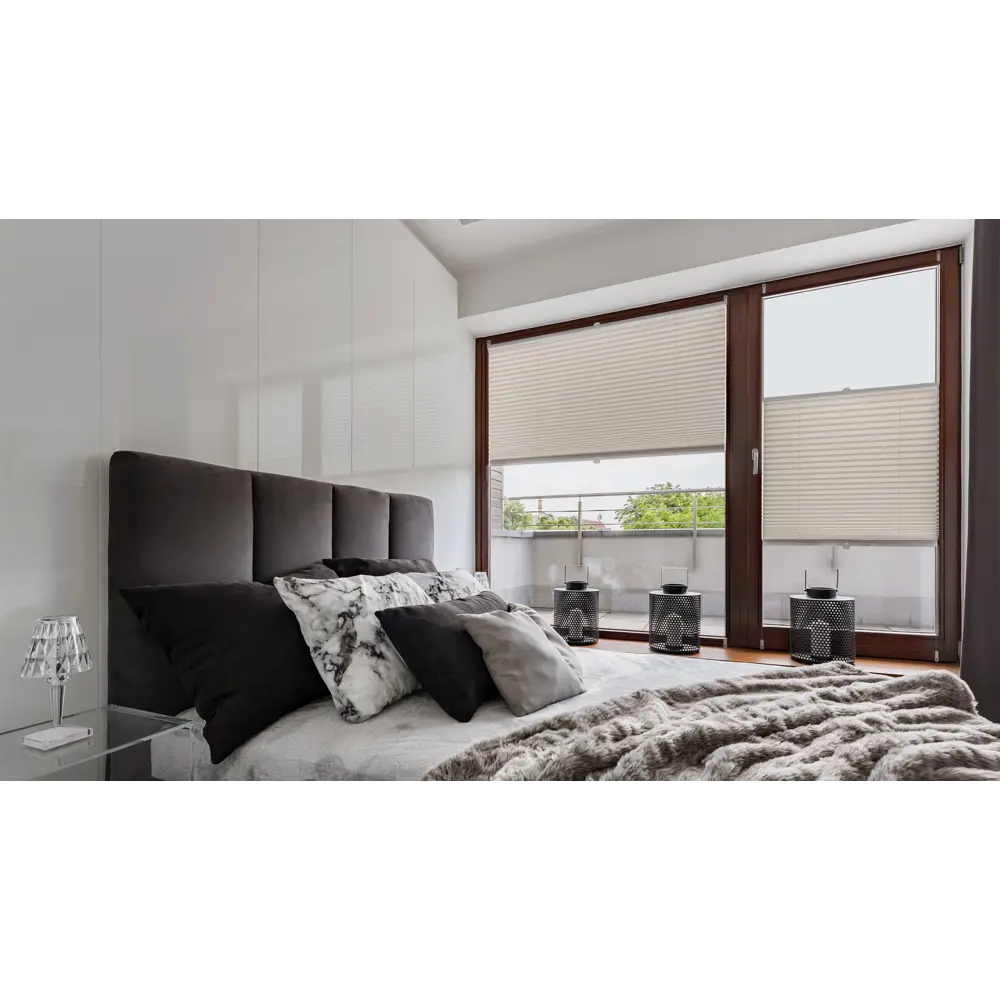 Штора плиссе «Плайн», 50х160 см, текстиль, цвет серый Santreyd STLM-2075459 - Вид №4