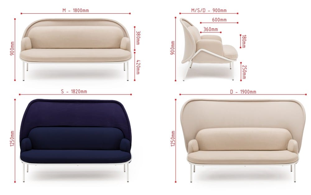 Диван с высокой спинкой MDD сетка ARCH-00075298 - Вид №5