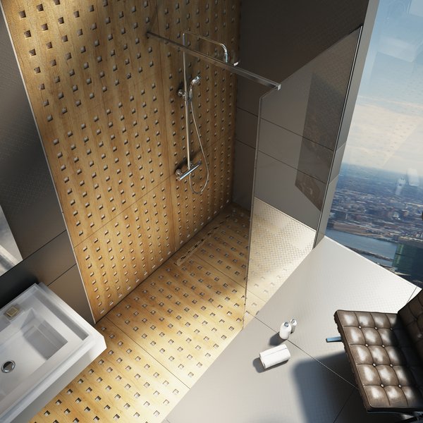 Walk In-Wall-110 v.200 черный+Transparent Ravak GW9WD0300Z1 - Вид №3
