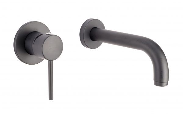 45055NEO Emmevi Piper, встраиваемый в стену смеситель для раковины, цвет черный матовый