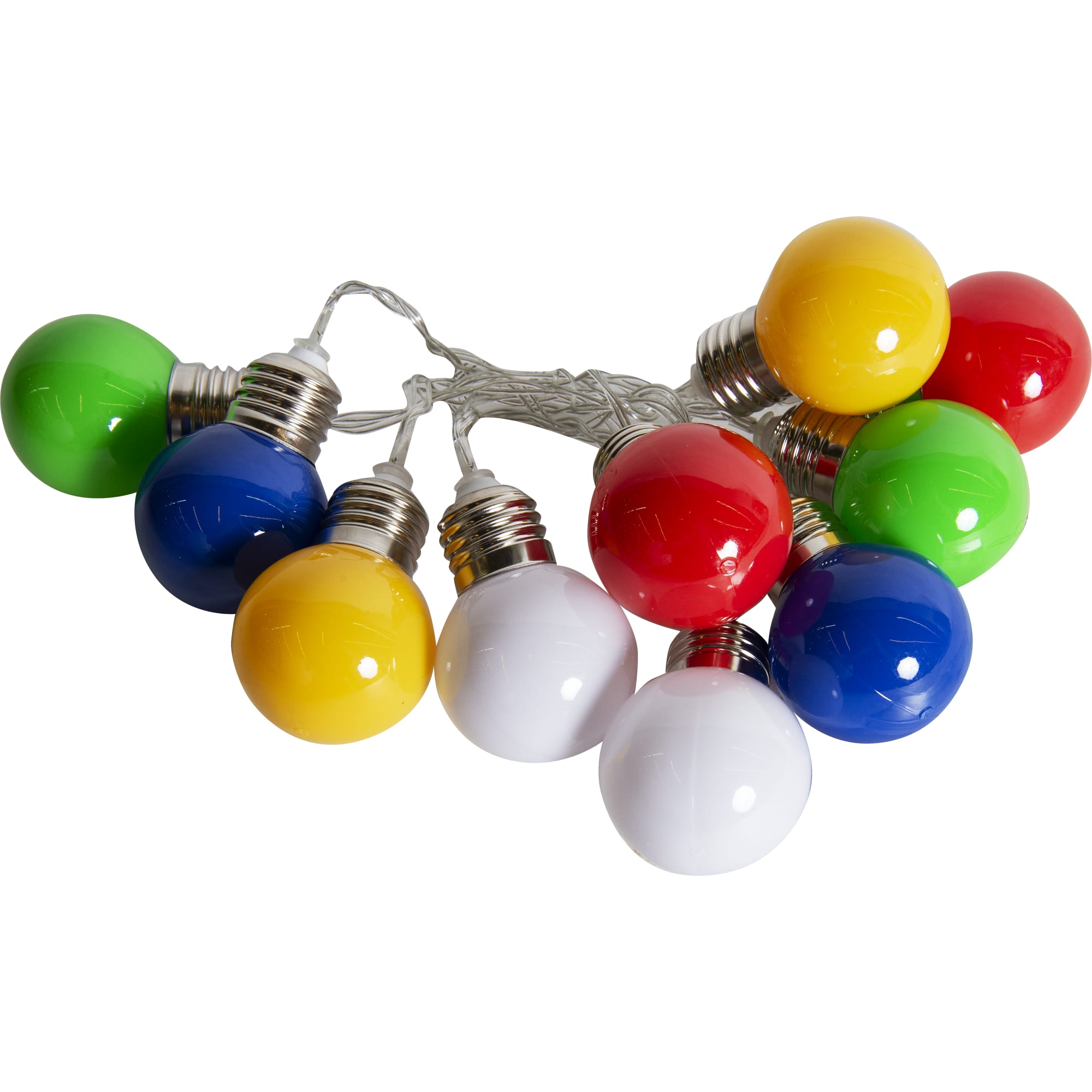 82063586 Электрогирлянда комнатная нить «Лампочки» 1.35 м 10 LED мультисвет на батарейках Santreyd  - Вид №2