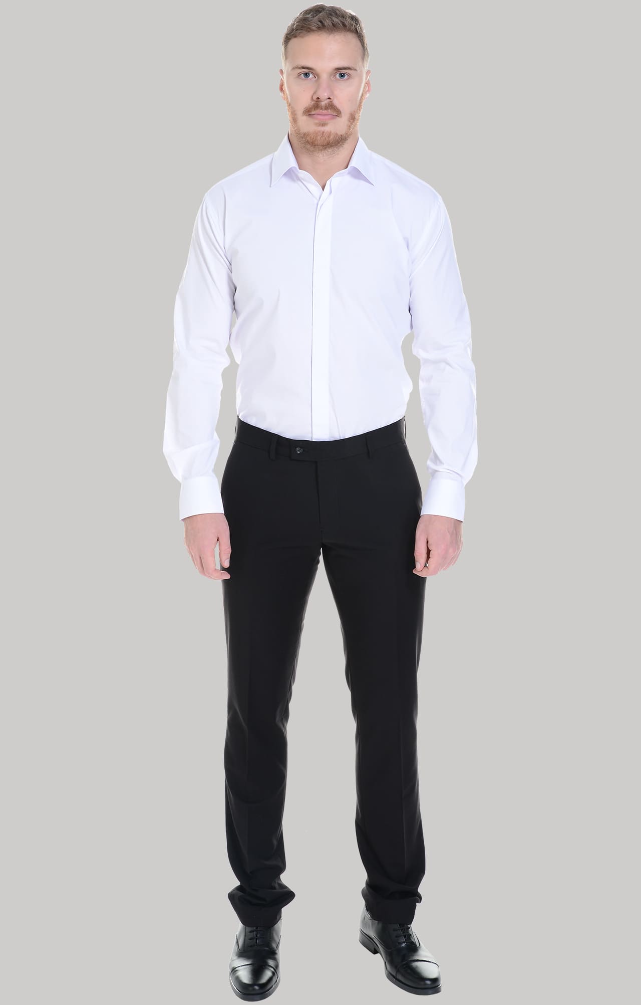 62470 Рубашка мужская  white El-Risto  Корпоративная одежда  размер 45/182-188  - Вид №5