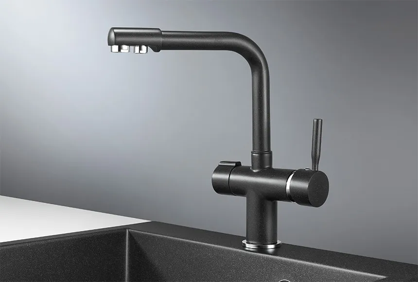 2088, ЧЁРНЫЙ, СМЕСИТЕЛЬ КУХОННЫЙ GRANULA 2088-ST102