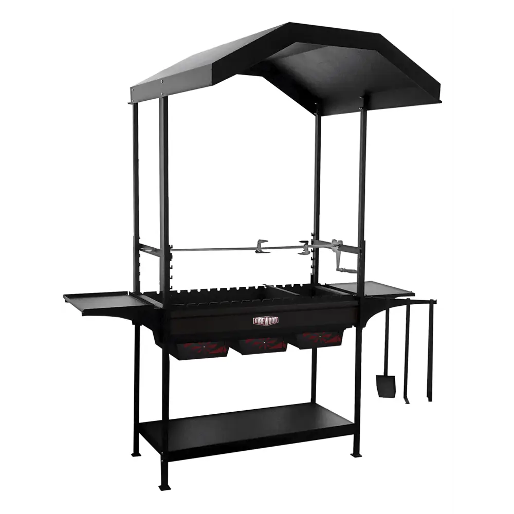 Мангал стационарный Firewood Кронос 49x34.5x116 см сталь черный Santreyd STLM-2042076