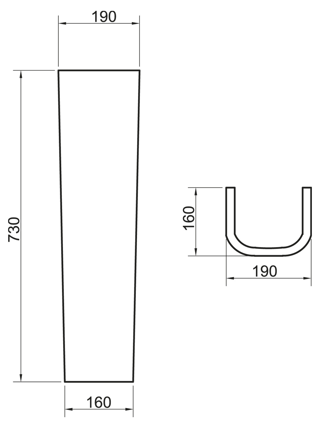 Раковина BelBagno ALBANO Напольная раковина стоящая овальная BELBAGNO Albano - Вид №3