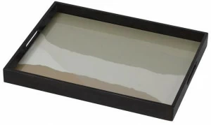 Ethnicraft Прямоугольный поднос из дерева и стекла Wabi sabi 20463