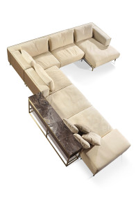 Угловой диван из ткани