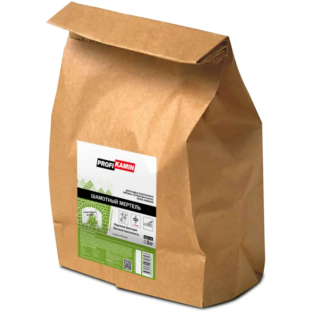PROFIKAMIN Мертель огнеупорный для кладки топок 3 кг 89361078 STLM-1017332