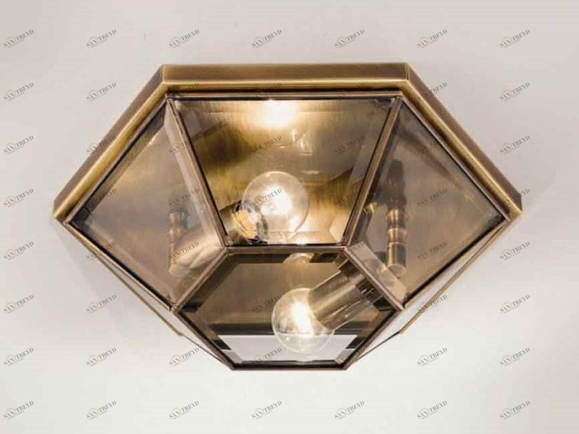 Il Fanale Потолочный светильник из латуни и стекла Rilegato 491.00.80