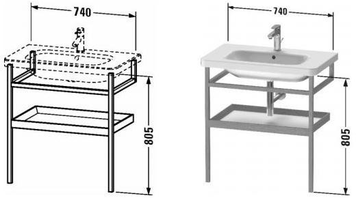 Duravit Вешалка для полотенец напольная с полкой Durastyle sun-id-1351783 - Вид №2
