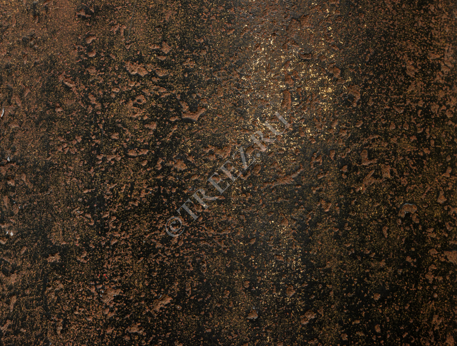 41.3317-04-014-RM-95 Кашпо  Effectory - серия Metal - Высокий округлый конус - Rough с золотой патиной Цветочная коллекция 