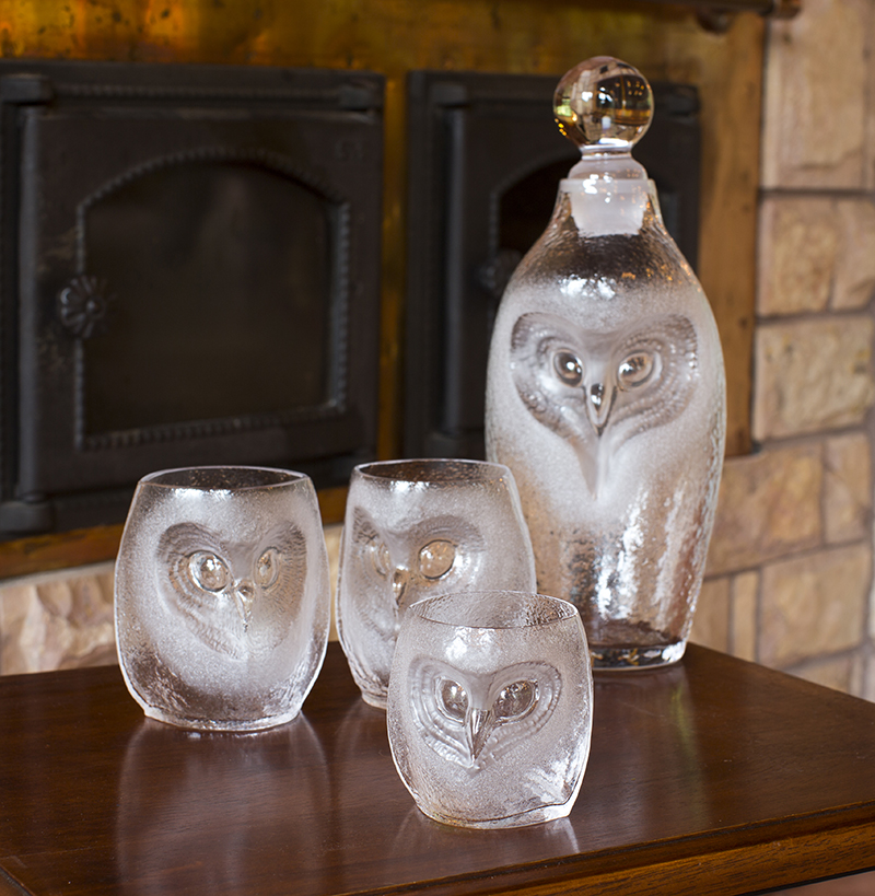 44096 Штоф из прозрачного хрусталя "Сова", 280 мм. Maleras  - Вид №2