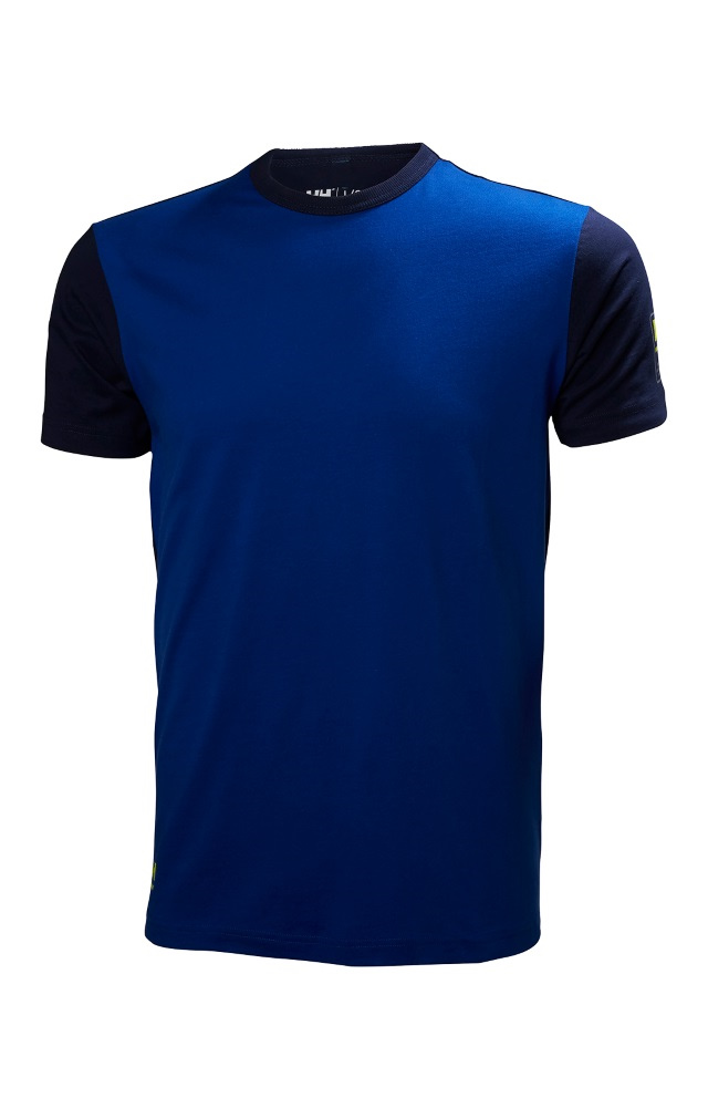 4957370 Футболка  темно-синяя с васильком Helly Hansen Work Wear AKER  Толстовки, рубашки, футболки, тенниски  размер XL 