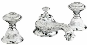 Bronces Mestre Нажмите для мойки на 3 отверстия из хромированной латуни Versailles 230401.a010.50