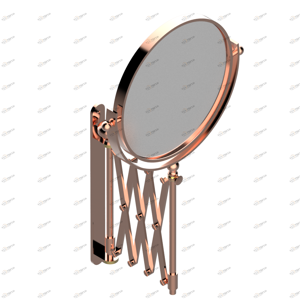 G00-668 Зеркало вытягивающееся для бритья, диаметр : 200 мм Thg-paris прочие артикулы THG Розовое золото G00-668 CAT.F