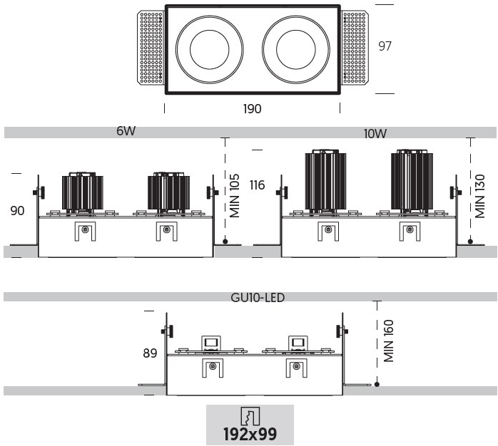 ONOK Lighting Прямоугольный светодиодный прожектор Ringo sun-id-1384581 - Вид №2