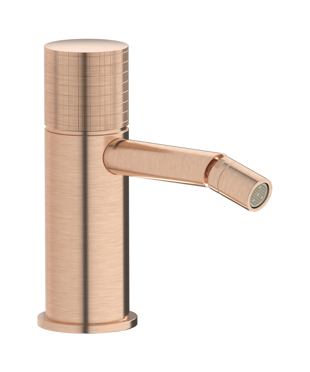 Смеситель для биде на 1 отверстие в комплекте с донным клапаном. WE ARE IB ga220sr Brushed Rose Gold Gatsby