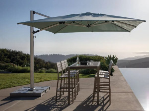 Алюминиевый квадратный поворотный зонтик