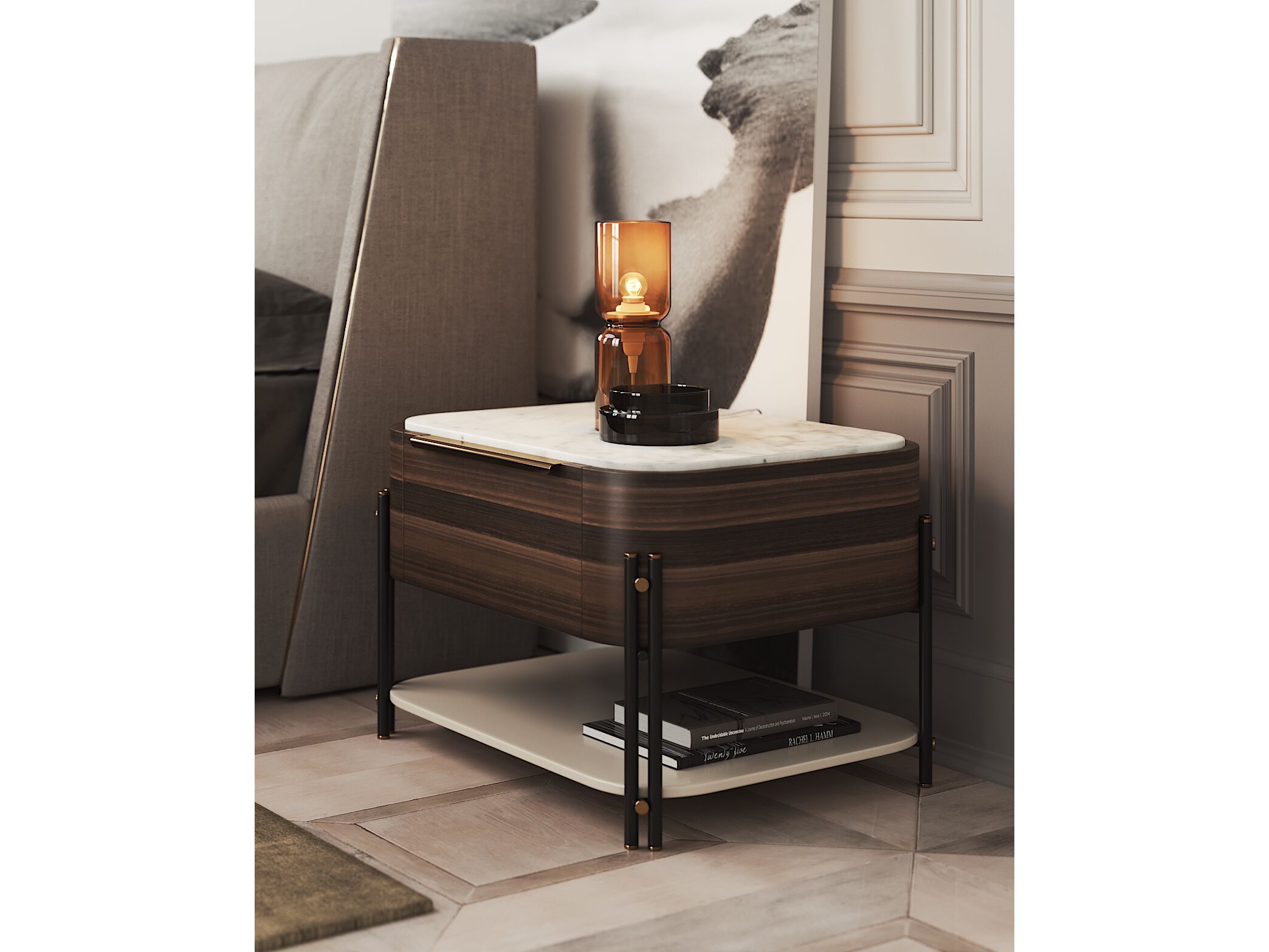 Деревянная тумбочка с ящиками PRADDY Natur ARCH-00118484 - Вид №1