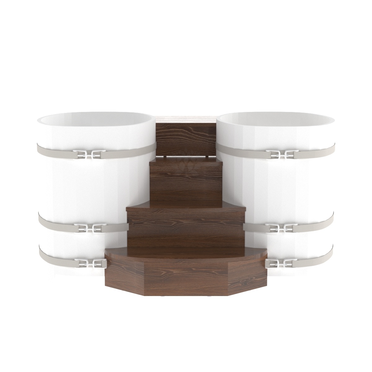 2133 Подиум на 2 купели 0,76х1,16 дуб мореный Alyarus  - Вид №1