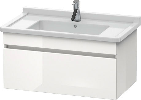 DS638801818 Тумбочка подвесная DuraStyle #DS6388 800 x 470 мм Белый матовый, декор Duravit - Вид №2