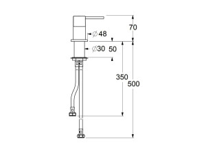 Однорычажный смеситель для раковины без слива