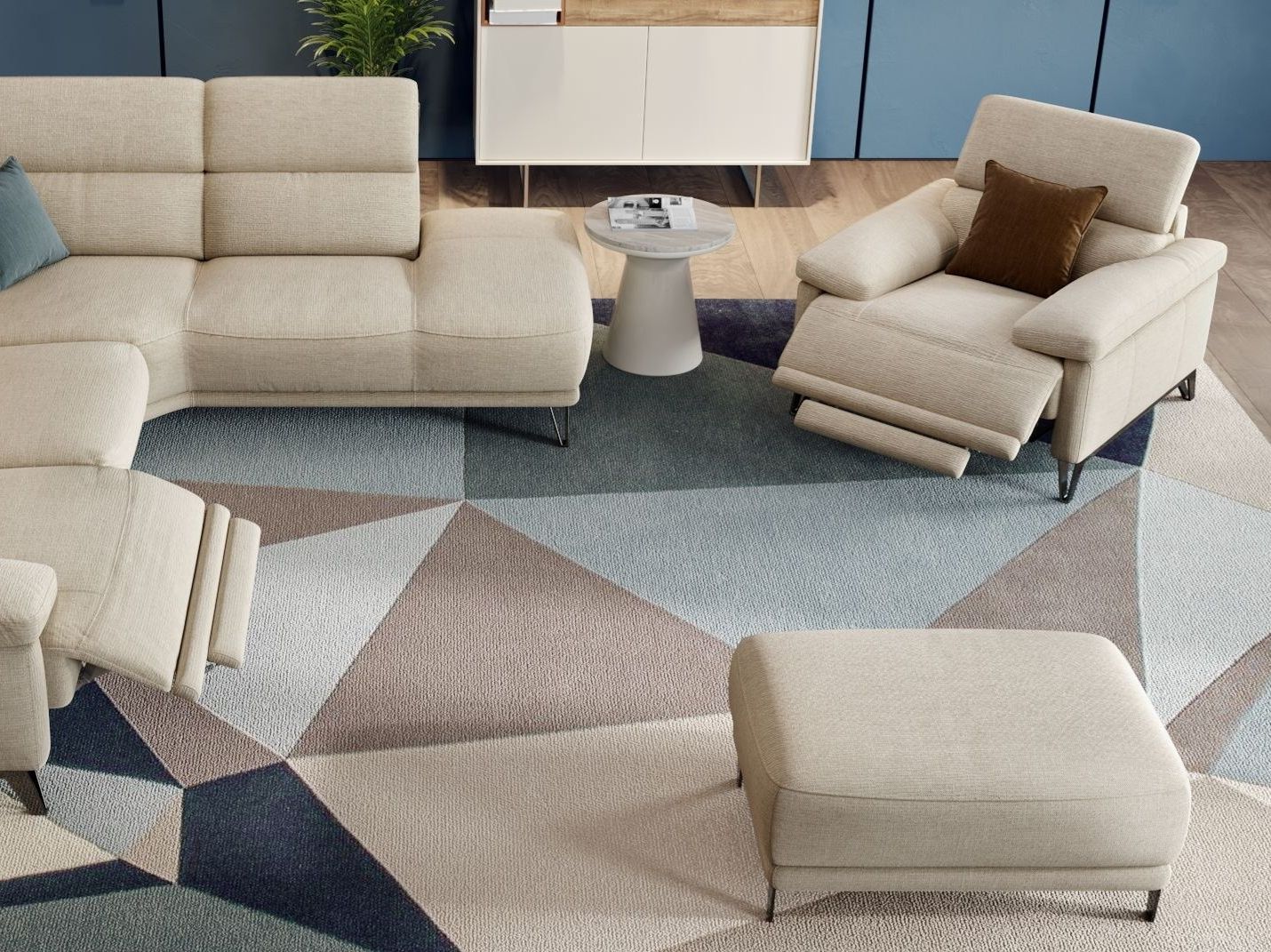 Тканевое кресло с подлокотниками Sofanella Celano ARCH-00153177 - Вид №2