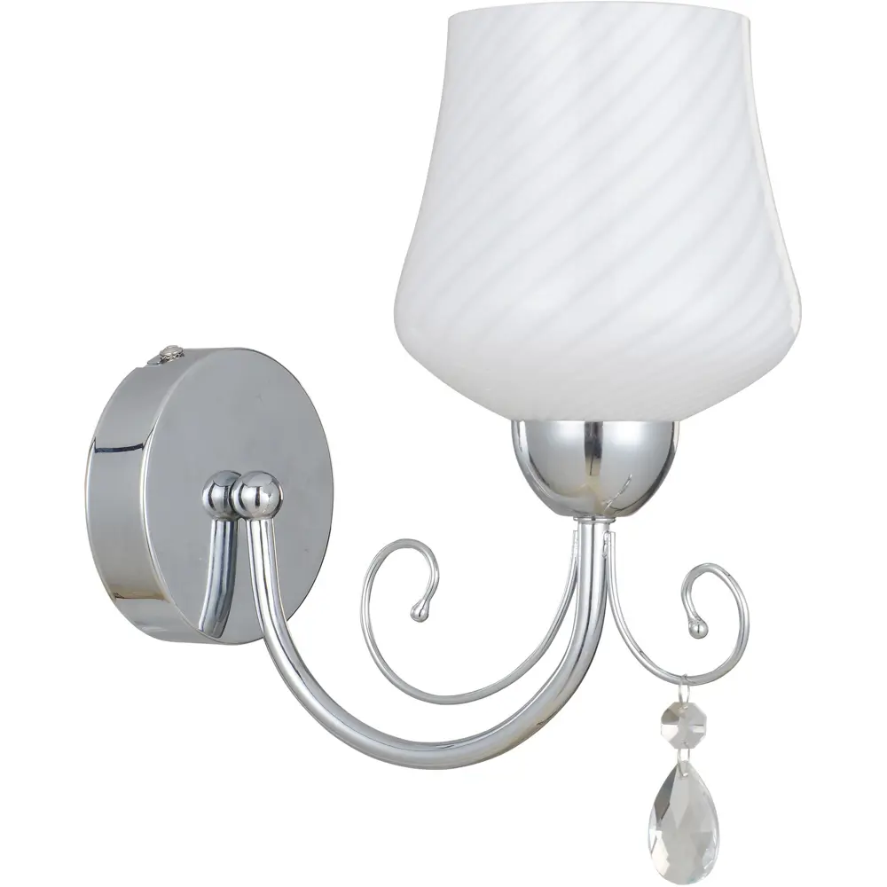 Бра Elegant 1xE14x40 Вт, матовое стекло, цвет хром Santreyd STLM-2178884