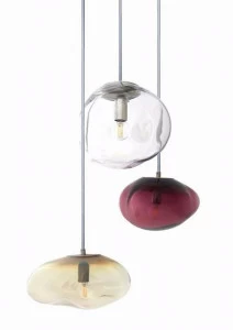 ELOA Подвесной светильник с прямым светом ручной работы из дутого стекла Planetoide