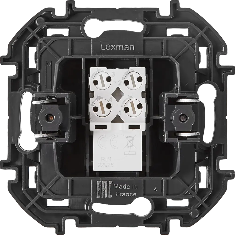 LEXMAN Lilian - телефонная розетка для скрытого монтажа в алюминиевом исполнении 86761300 STLM-0071319 - Вид №3