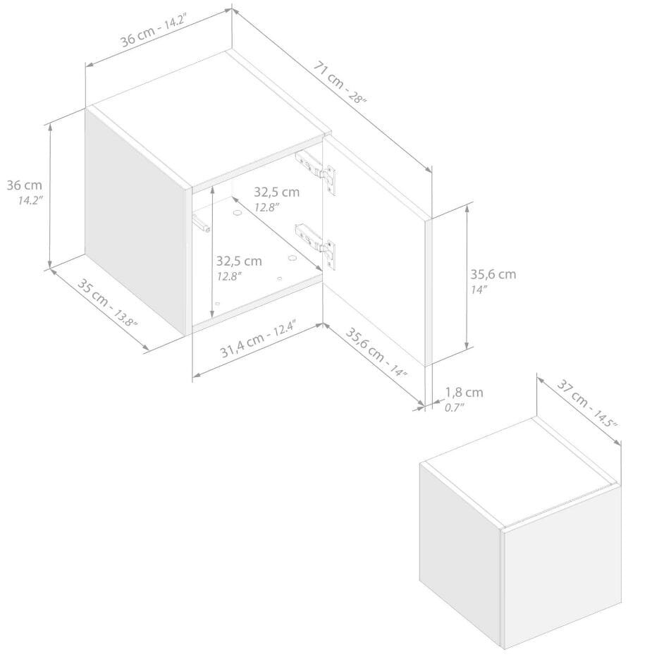 Модульная оборудованная стена установленная стеной в меламинированном Mobili Fiver Easy ARCH-00044646 - Вид №67