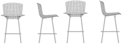 KNOLL Садовый стул из стали со встроенной подушкой Bertoia sun-id-1403180 - Вид №4