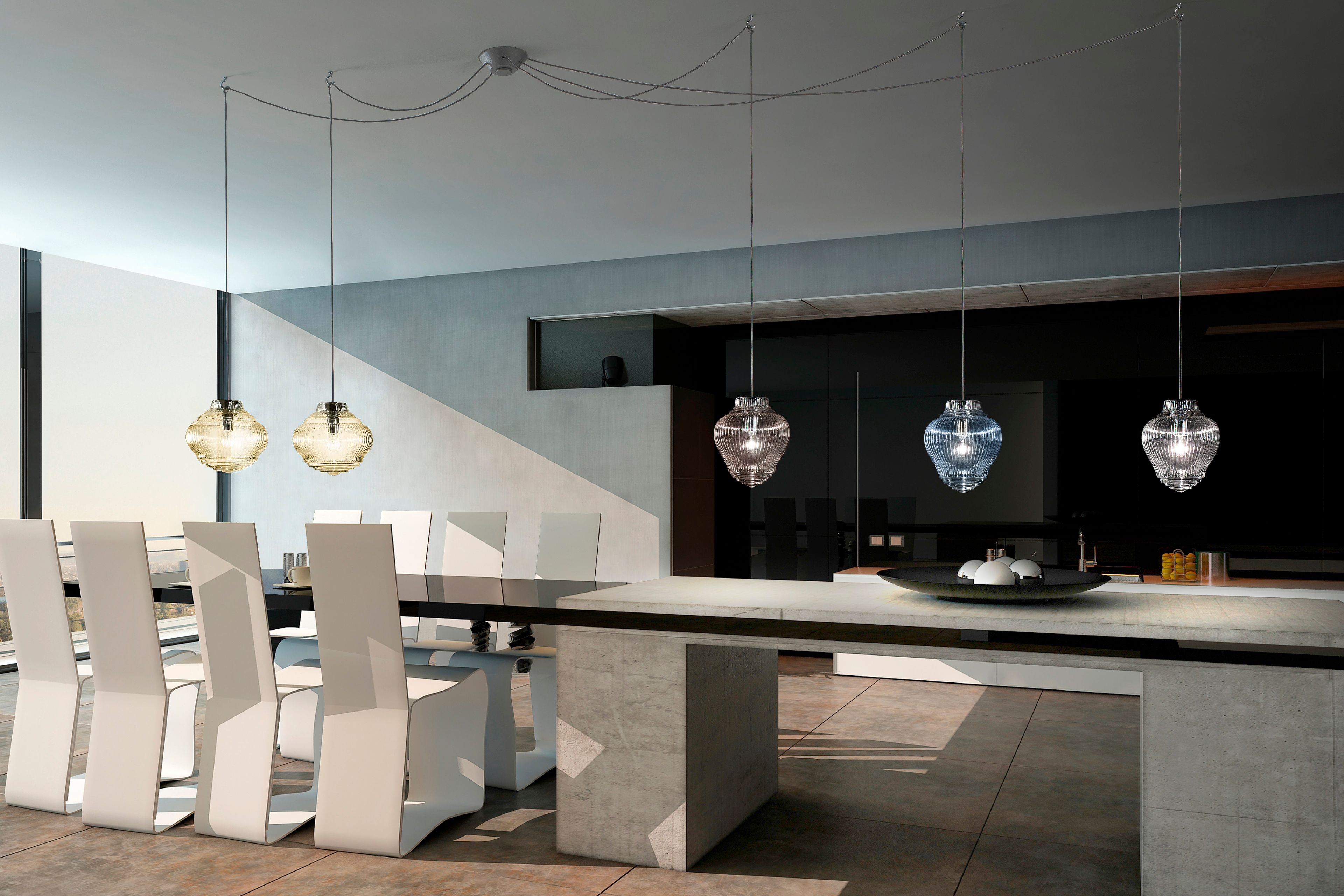 Подвесной светильник ручной работы из дутого стекла Zafferano Бонни и Клайд ARCH-00053755 - Вид №5