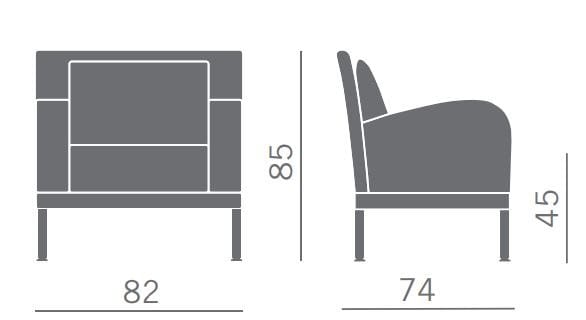 Кожаное кресло с подлокотниками Kastel ARCH-00010945 - Вид №1