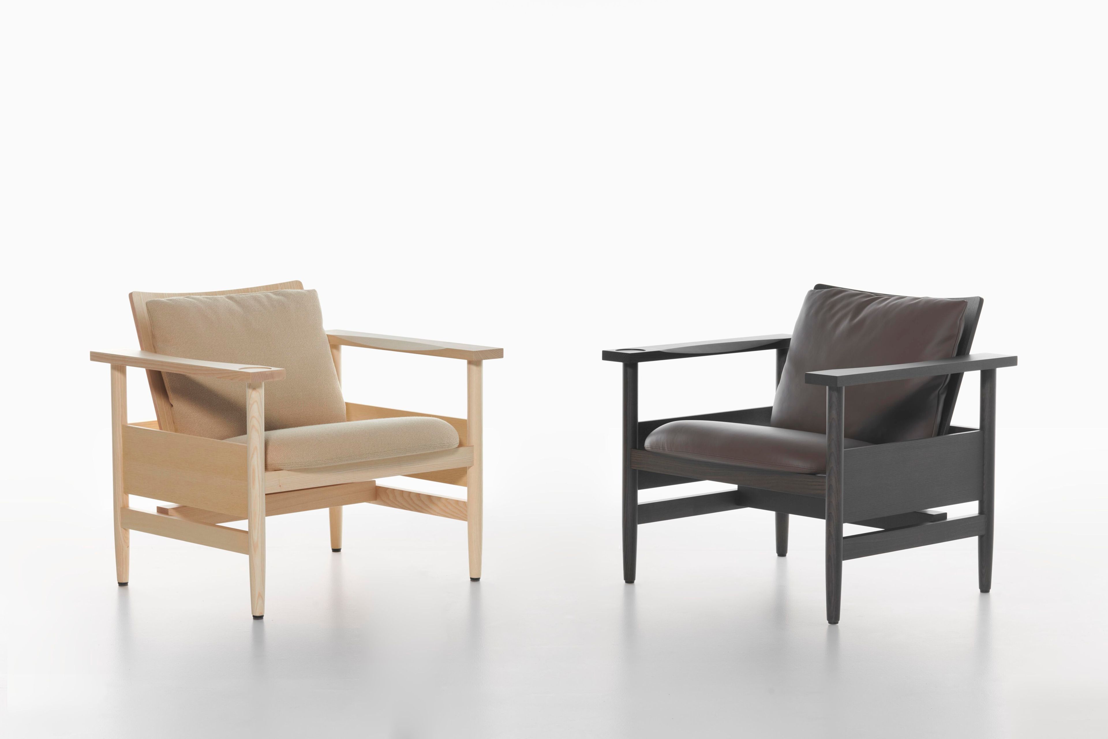 Кресло из ясеня с мягким сиденьем с подлокотниками Plank Sol &amp ARCH-00114221 - Вид №7