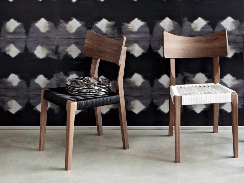 Gervasoni Стул из орехового дерева с сиденьем из плетеного пвх Sweet sun-id-1382810 - Вид №7