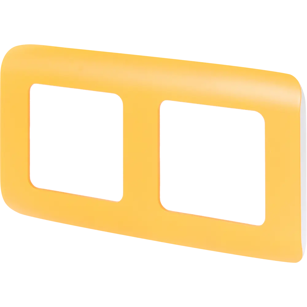 Рамка для розеток и выключателей Lexman Cosy 2 поста, цвет оранжевый STLM-2089411 - Вид №1