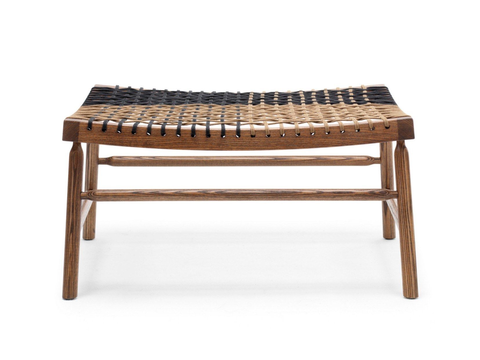 Подставка для ног из массива дерева и морской веревки Saba Italia SITAR ARCH-00084167 - Вид №1