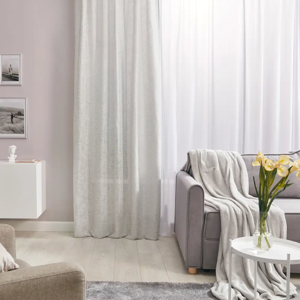 Штора на ленте Inspire Yoenne 140Х280 см цвет светло-серый 82486313 STLM-2073706 