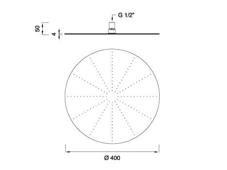 Регулируемая круглая душевая головка из нержавеющей стали CEADESIGN FREE IDEAS ARCH-00099960 - Вид №1