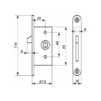 Завертка оконная mod. AS512 KUR Santreyd LK01-871