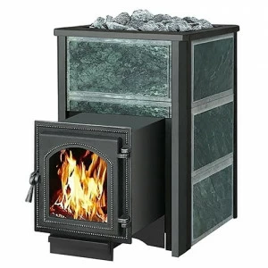 Печь для бани Везувий Легенда 22 (270) Змеевик чугунная