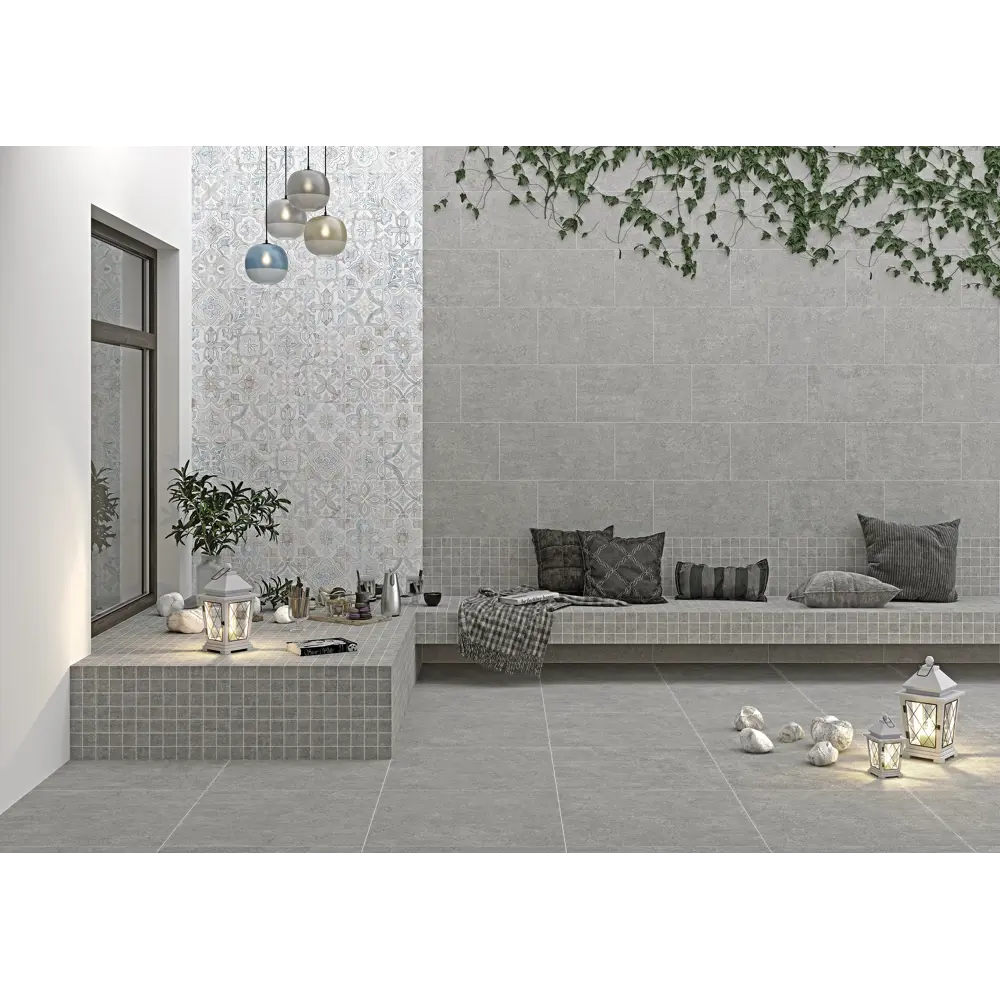 Керамогранит Newcon 30x60 см 1.08 м² матовый цвет серебристо-серый Santreyd STLM-2127140 - Вид №3