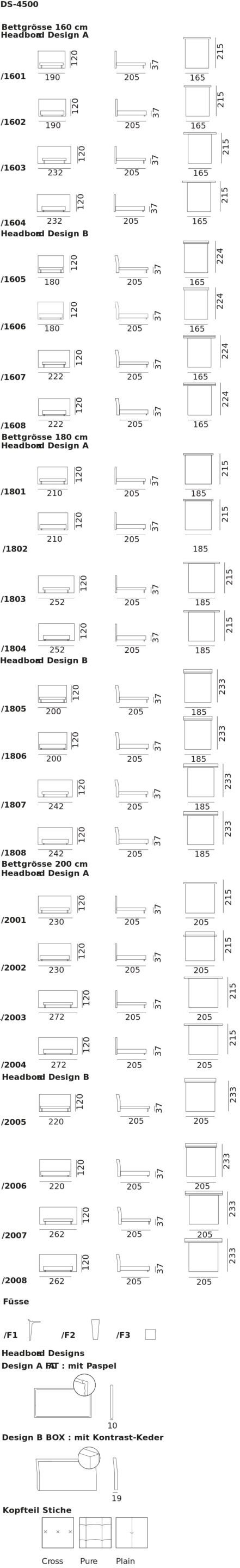 Кожаная двуспальная кровать с мягким изголовьем de Sede DS-4500 ARCH-00071377 - Вид №2