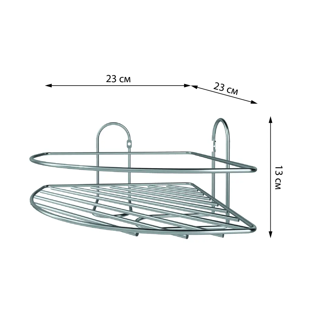 Полка для ванной Lemer Nil 23x12 см металл цвет хром STLM-2079416 - Вид №10