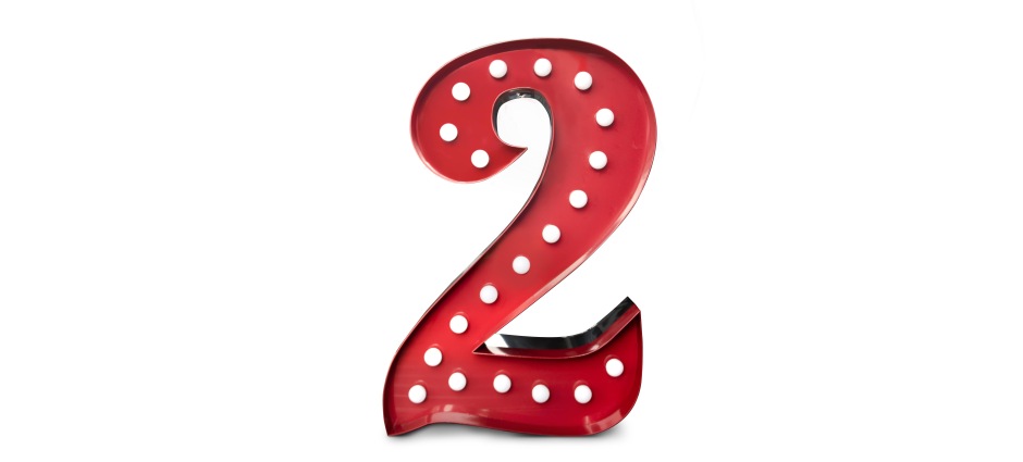 007024 Светильник Цифра 2 Delightfull Graphic