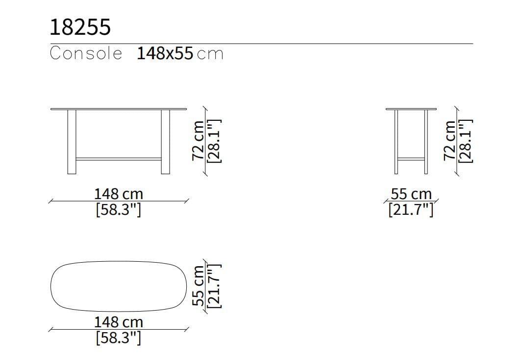 Овальный мраморный консольный стол Frigerio Mocki ARCH-00138616 - Вид №6