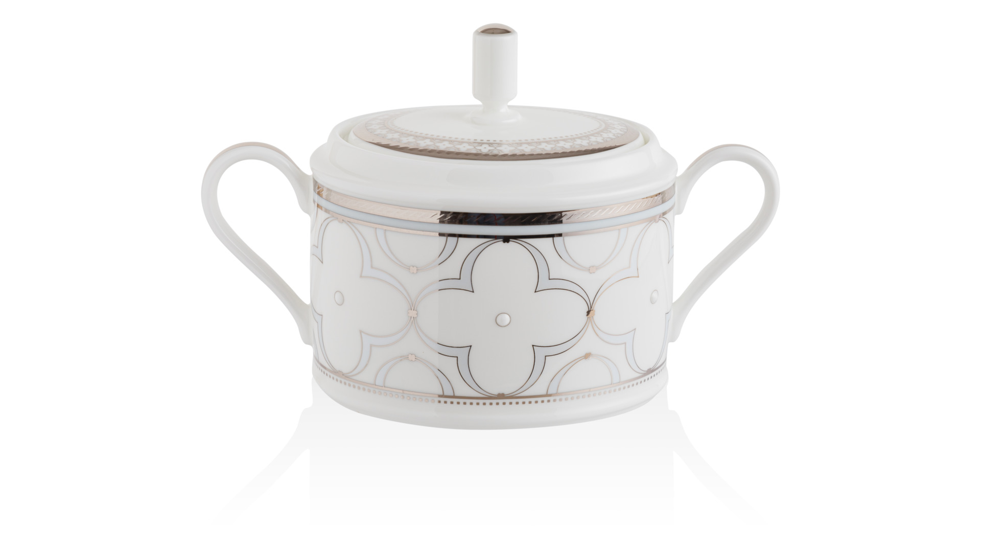 10649431 Noritake Сервиз чайный Noritake Трефолио, платиновый кант на 6 персон 21 предмет, фарфор Фарфор костяной  - Вид №6